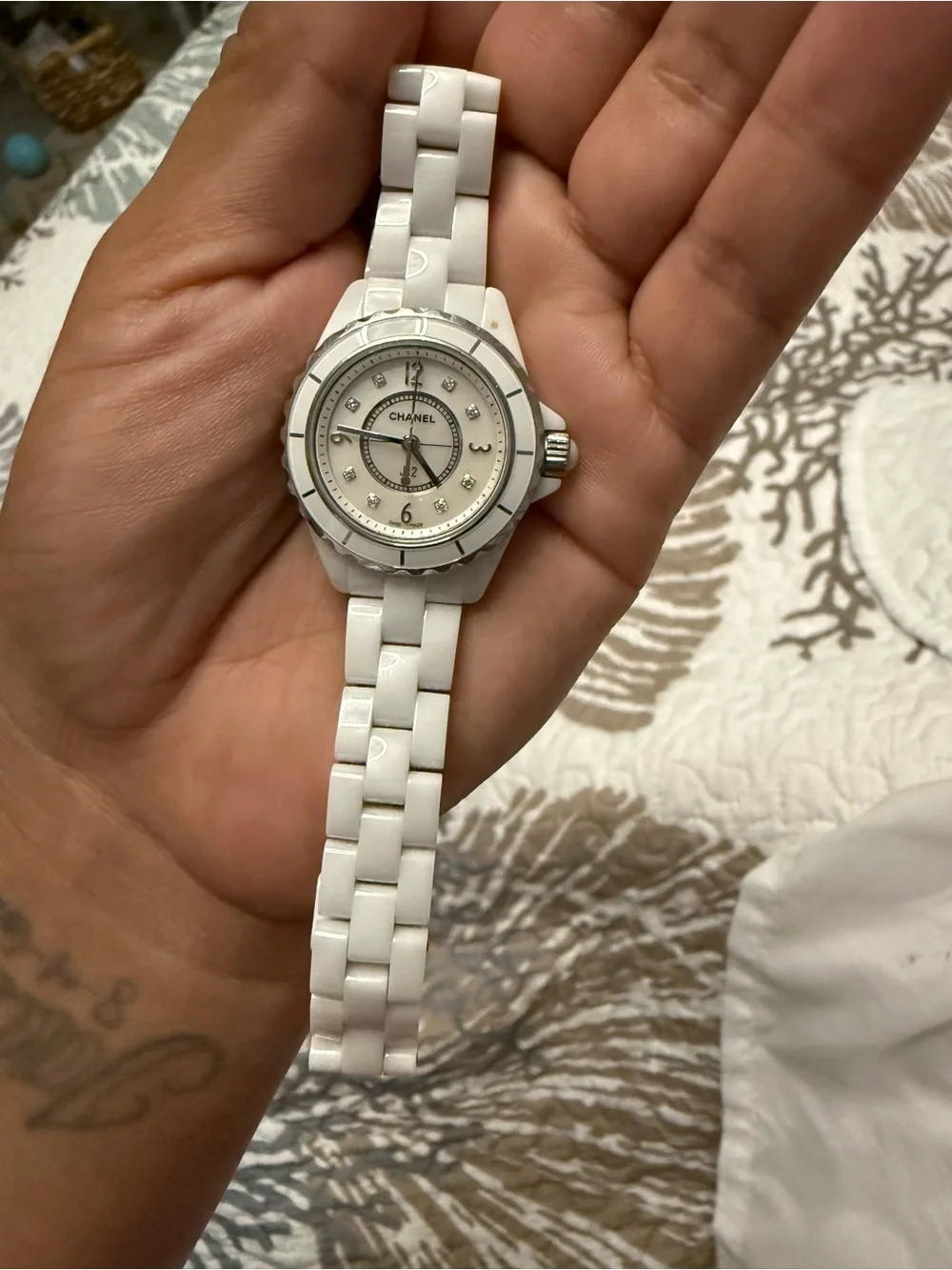 White Ceramic Link Reptile Accessory - Unbranded